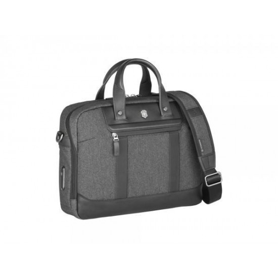 Портфель VICTORINOX Architecture Urban2 15 Briefcase 15'', серый, полиэстер/кожа, 42x13x31 см, 16 л