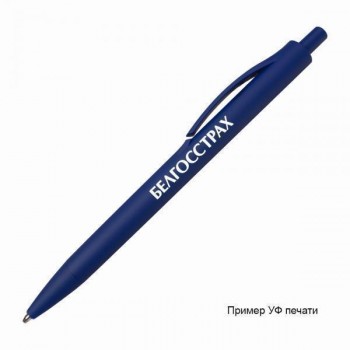 Ручка шариковая IGLA SOFT, пластиковая, софт-тач, черная