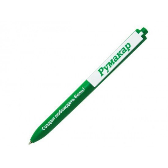 Ручка шариковая, пластиковая, зеленая 348 C/белая El Primero Color