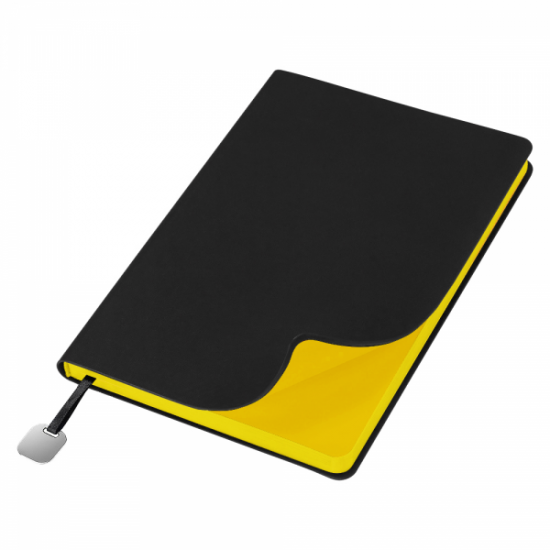 Ежедневник Flexy Latte Soft Touch Black Edition Color А5, черный/желтый, недатированный, в гибкой обложке Ежедневник Flexy Latte Soft Touch Black Edition Color А5, черный/желтый, недатированный, в гибкой обложке