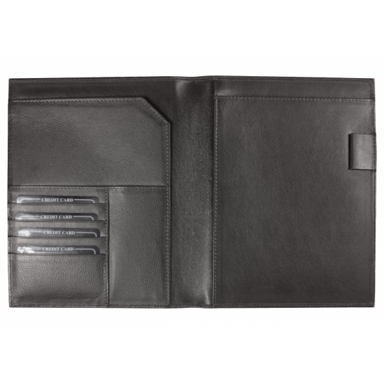 Суперобложка из натуральной кожи Universal leather размер А5+ , черная Суперобложка из натуральной кожи Universal leather размер А5+ , черная
