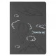 Ежедневник Flexy Soft Touch Latte Print Sample А5, черный, недатированный, в гибкой обложке