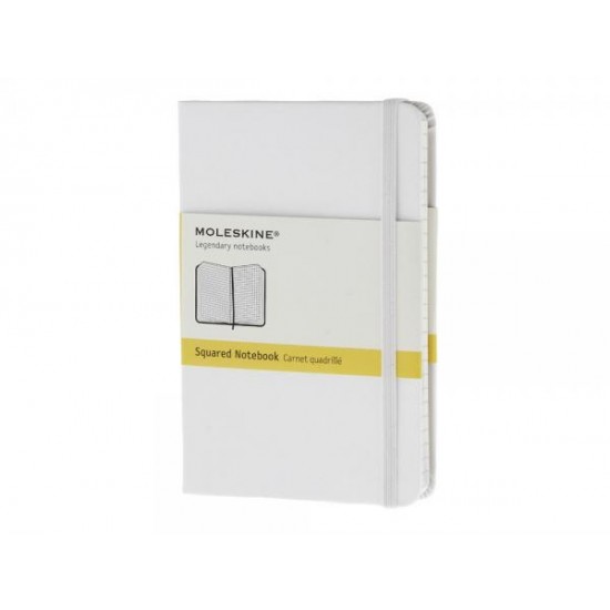 Записная книжка Moleskine Classic (в клетку), Pocket (9х14 см), белый