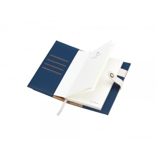 Записная книжка Pierre Cardin синяя, 10,5 х 18,5 см