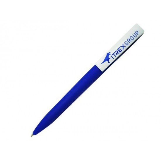 Ручка шариковая, пластик, софт тач, синий/белый, Z-PEN