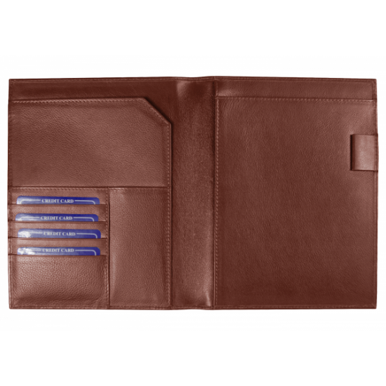 Суперобложка из натуральной кожи Universal leather размер А5+ , коричневый Суперобложка из натуральной кожи Universal leather размер А5+ , коричневый