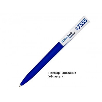 Ручка шариковая, пластик, софт тач, синий/белый, Z-PEN