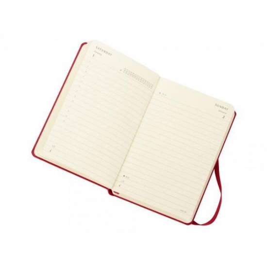 Ежедневник Moleskine Classic (2022), Pocket (9х14), красный, твердая обложка Ежедневник Moleskine Classic (2022), Pocket (9х14), красный, твердая обложка