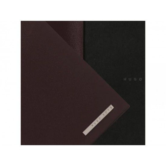 Обложка для блокнота А7 Essential. Hugo Boss, бургунди