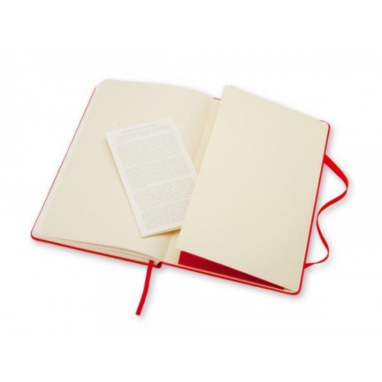 Записная книжка Moleskine Classic (нелинованный) в твердой обложке, Large (13х21см), красный