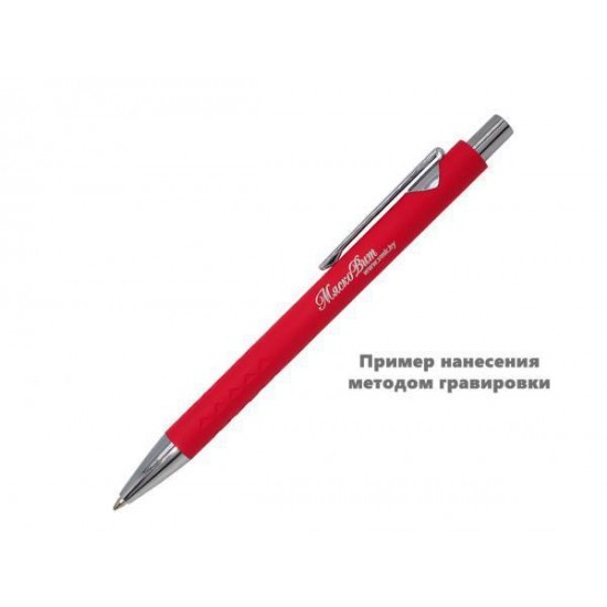 Ручка шариковая, Prestige, софт тач, металлическая, красная/серебристая Ручка шариковая, Prestige, софт тач, металлическая, красная/серебристая