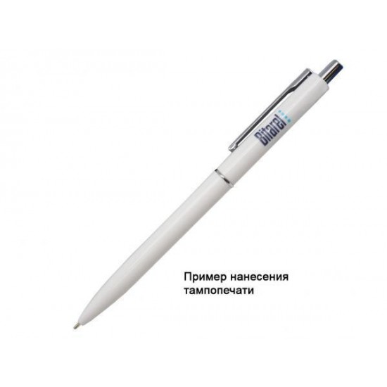 Ручка шариковая, пластиковая, белая/серебристая, Best Point