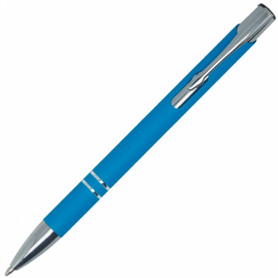 Ручка шариковая, COSMO HEAVY Soft Touch, металлическая, голубой Ручка шариковая, COSMO HEAVY Soft Touch, металлическая, голубой