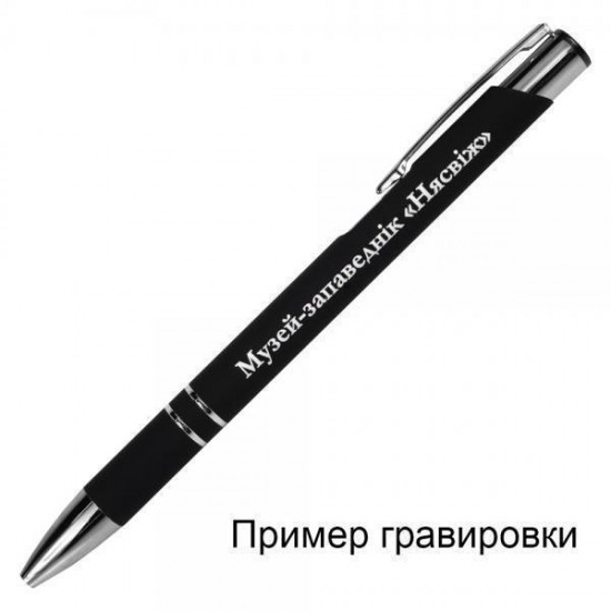 Ручка шариковая, Legend Soft Touch Mirror Silver, черная Ручка шариковая, Legend Soft Touch Mirror Silver, черная