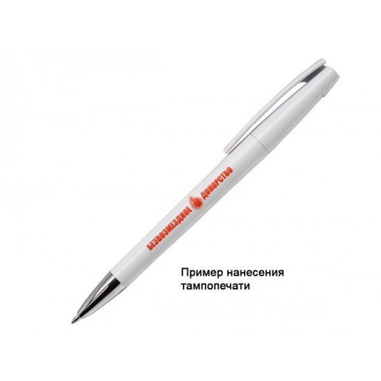 Ручка шариковая, пластиковая, белая/серебристая, Z-PEN