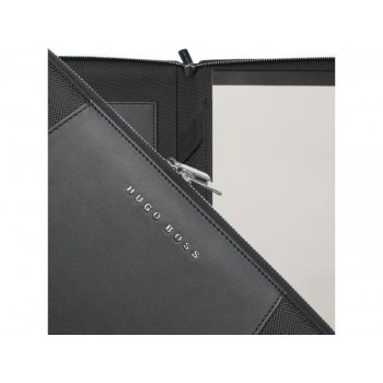 Папка для участника конференции формата А5 Keystone Black. Hugo Boss