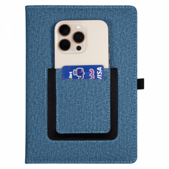 Ежедневник Smart Wallet Cambric A5, синий, недатированный, в твердой обложке с поролоном Ежедневник Smart Wallet Cambric A5, синий, недатированный, в твердой обложке с поролоном