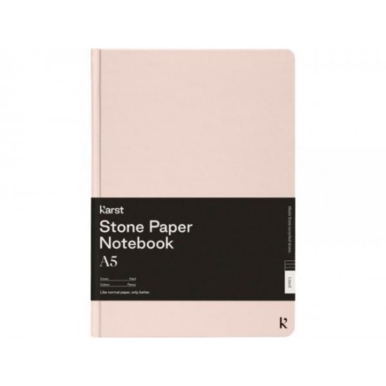 Блокнот в твердом переплете Karst® формата A5, light pink Блокнот в твердом переплете Karst® формата A5, light pink