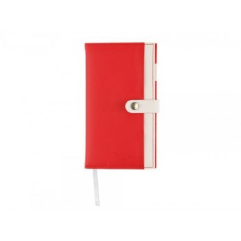 Записная книжка Pierre Cardin красная, 10,5 х 18,5 см