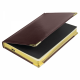 Ежедневник полудатированный Classic Pristine Gold А5, темно-коричневый с золотом, с металлическими уголками, в твердой обложке с поролоном Ежедневник полудатированный Classic Pristine Gold А5, темно-коричневый с золотом, с металлическими уголками, в твердой обложке с поролоном