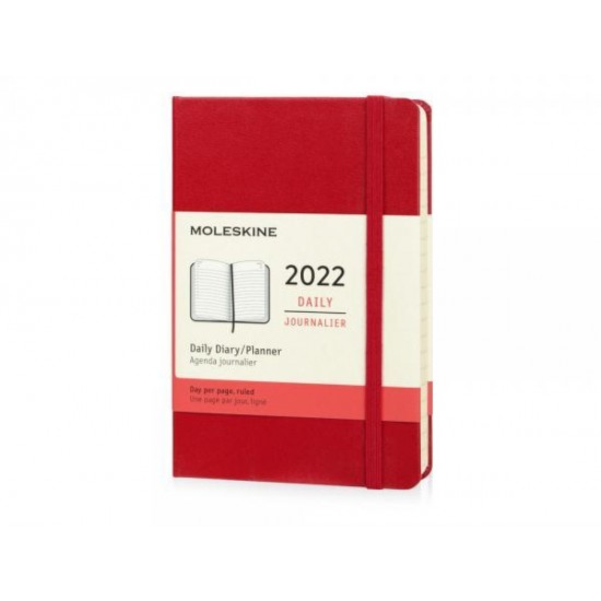 Ежедневник Moleskine Classic (2022), Pocket (9х14), красный, твердая обложка Ежедневник Moleskine Classic (2022), Pocket (9х14), красный, твердая обложка