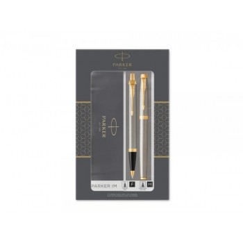 Набор Parker IM Core Brushed Metal GT: ручка шариковая, ручка роллер