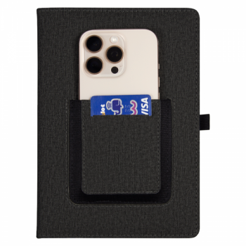 Ежедневник  Smart Wallet Cambric  A5, черный, недатированный, в твердой обложке с поролоном