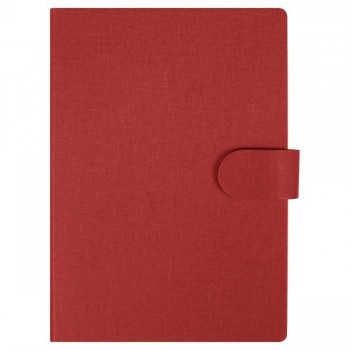 Блокнот А5 Tasmania,  в твердой обложке со стикерами в линейку, красный