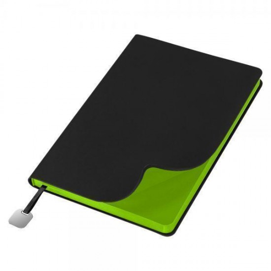 Ежедневник Flexy Latte Soft Touch Black Edition Color А5, черный/салатовый, недатированный, в гибкой обложке Ежедневник Flexy Latte Soft Touch Black Edition Color А5, черный/салатовый, недатированный, в гибкой обложке