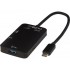 ADAPT Алюминиевый мультимедийный переходник Type-C (USB-A/Type-C/HDMI), черный