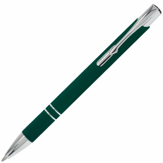 Ручка шариковая Legend Soft Touch, зеленая 3302