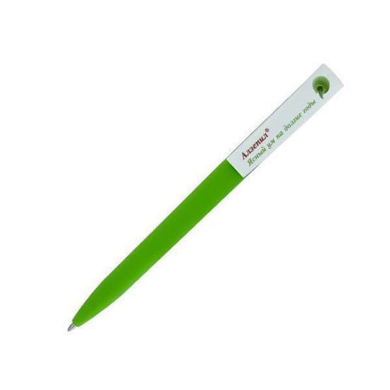 Ручка шариковая, пластик, софт тач, зеленый/белый, Z-PEN