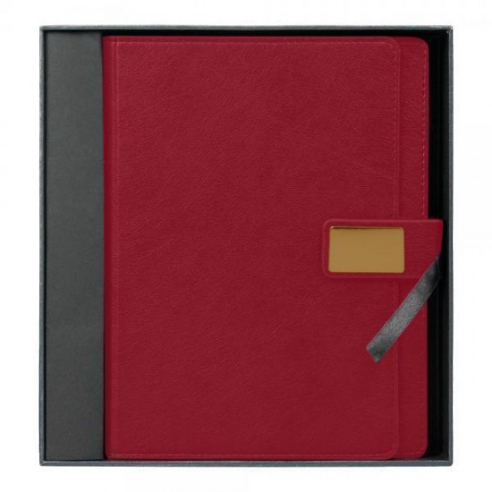 Ежедневник в суперобложке Alfa Mocco Business Edition B5, полутвердый, бордовый с золотом