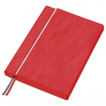 Ежедневник Alfa Bird Petrus A5, красный, недатированный, в твердой обложке с металлическим элементом