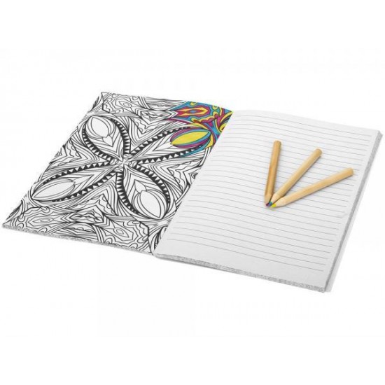 Блокнот А5 Doodle Colour Therapy, белый/черный