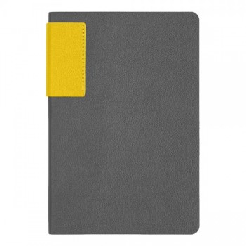 Ежедневник Flexy Star Sivilia Grey Edition Color А5 серо-желтый, недатированный в гибкой обложке