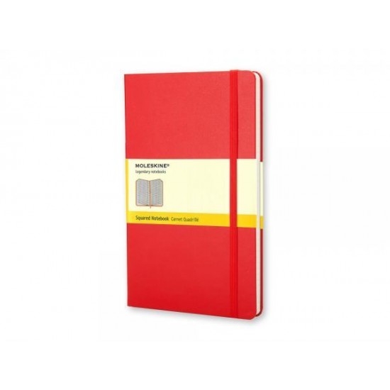 Записная книжка Moleskine Classic (в клетку) в твердой обложке, Large (13х21см), красный Записная книжка Moleskine Classic (в клетку) в твердой обложке, Large (13х21см), красный