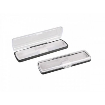 Футляр для ручки Pencase Uno, пластик, прозрачный/черный