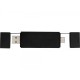 Mulan Двойной USB 2.0-хаб, черный