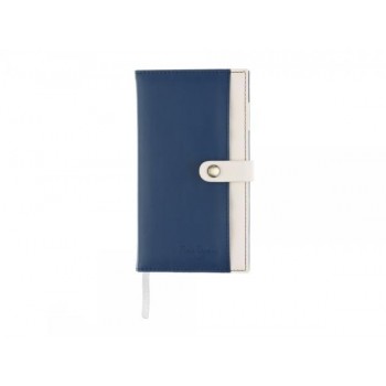 Записная книжка Pierre Cardin синяя, 10,5 х 18,5 см