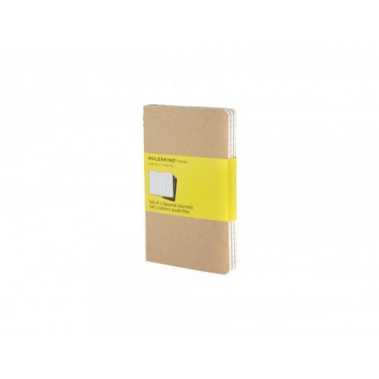 Записная книжка Moleskine Cahier (в клетку, 3 шт.), Pocket (9х14см), бежевый