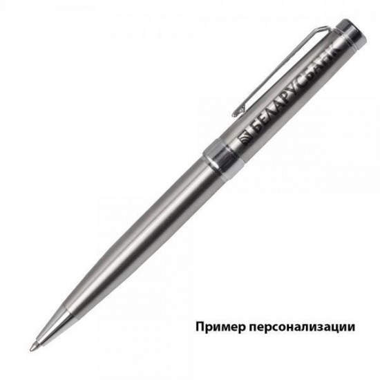 Ручка шариковая глянцевая Diplomat металлическая, серебристая/серебристая