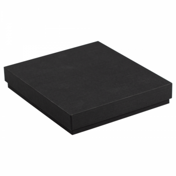 Коробка подарочная Solution Superior, черная, размер 16*14*2 см, бежевый ложемент под индивидуальную вырубку