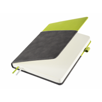 Ежедневник Smart Porta Nuba Latte А5, серый/салатовый, недатированный, в твердой обложке