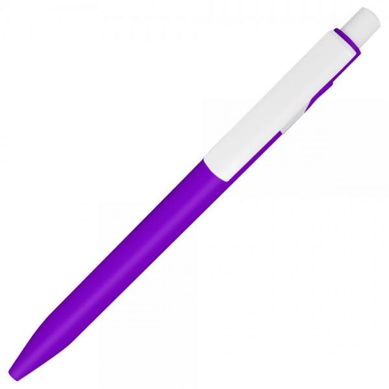 Ручка шариковая пластиковая Ravena Color фиолетовая/белая