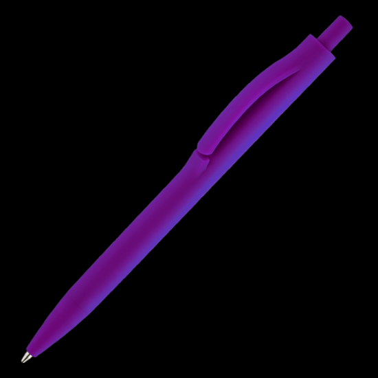 Ручка шариковая IGLA SOFT, пластиковая, софт-тач, фиолетовая
