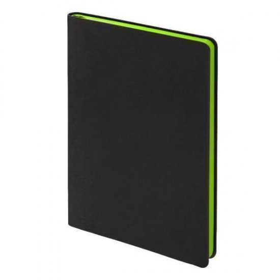 Ежедневник Flexy Latte Soft Touch Black Edition Color А5, черный/салатовый, недатированный, в гибкой обложке Ежедневник Flexy Latte Soft Touch Black Edition Color А5, черный/салатовый, недатированный, в гибкой обложке