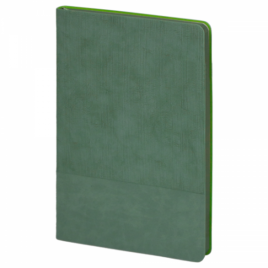 Ежедневник Flexy Sagrada Velvet Nordic A5, зеленый, недатированный, в гибкой обложке