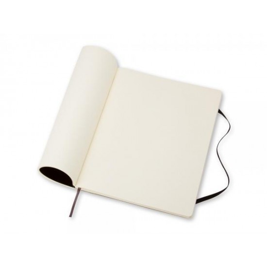 Записная книжка Moleskine Classic Soft (нелинованный), Хlarge (19х25 см), черный