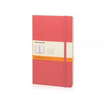 Записная книжка Moleskine Classic (в линейку) в твердой обложке, Large (13х21см), розовый